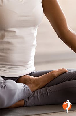 A women in a yoga pose 